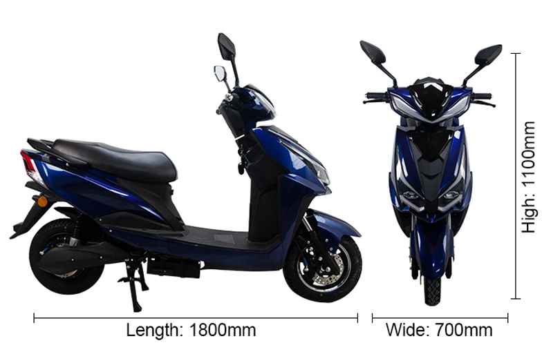 K009 600w/800w motor Long-range Electric Motorcycle Scooter 55km/h speed Two-wheeled Vehicle