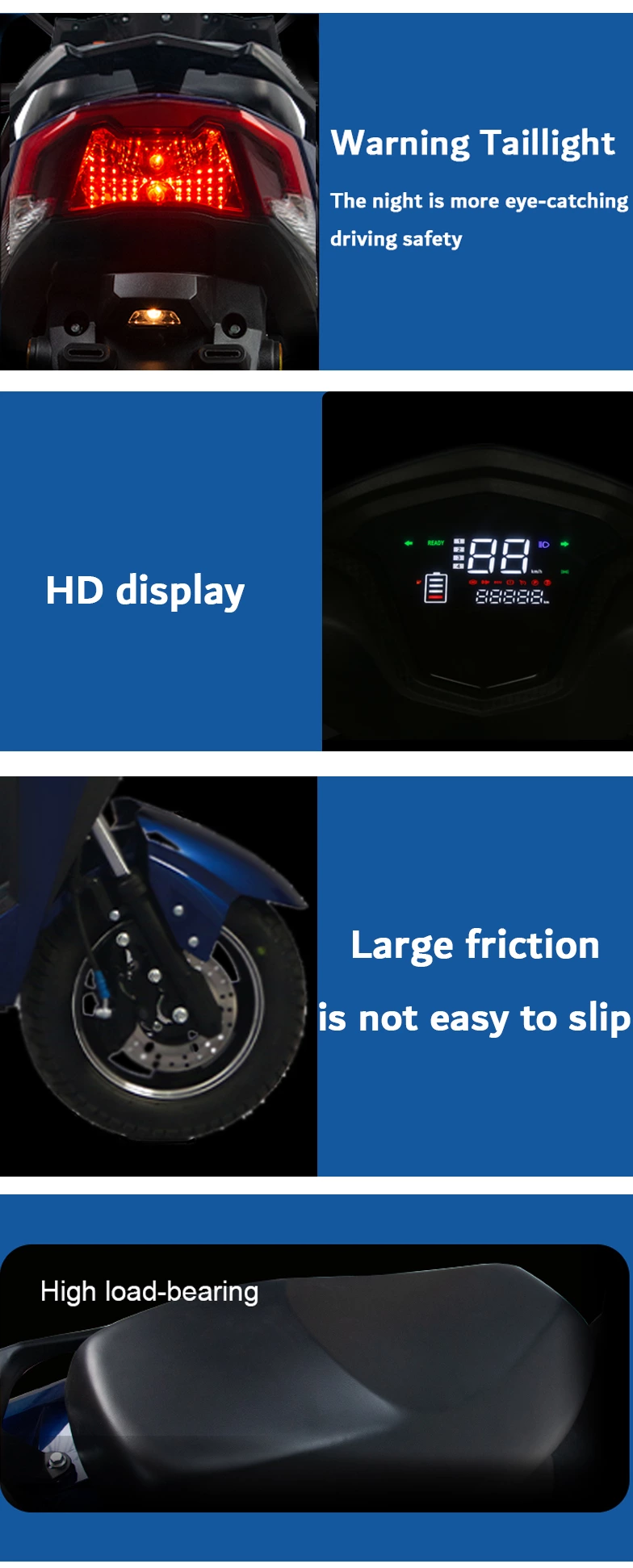 K009 600w/800w motor Long-range Electric Motorcycle Scooter 55km/h speed Two-wheeled Vehicle