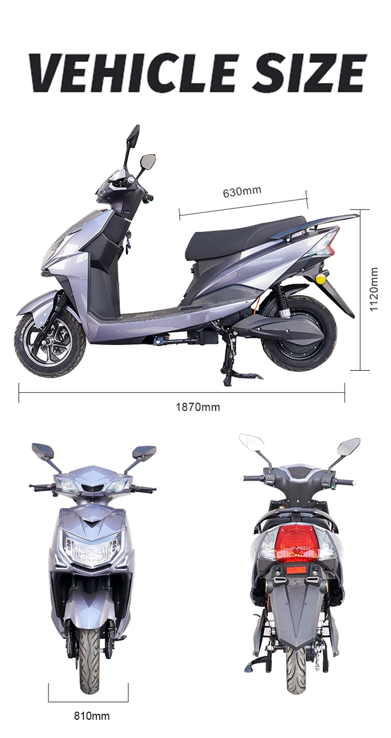 K001 10inch 600/800w 55km/h Speed Best Adult Electric Motorcycle