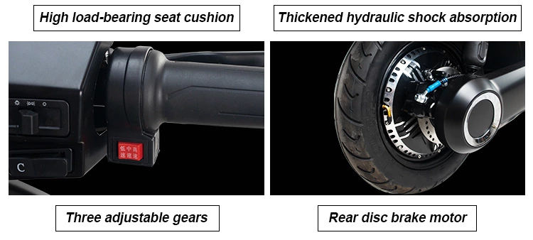 12inch Factory Customized 700/900W 55km/H Speed Electric Motorcycle