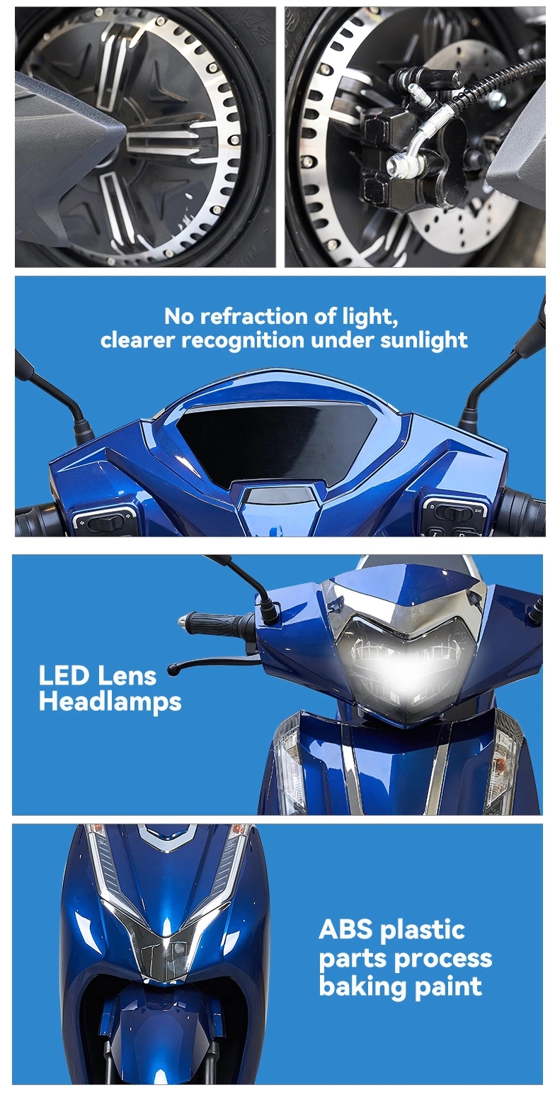 FH K057 12-inch tires electric motorcycle scooter 60V 60km/h speed for adults