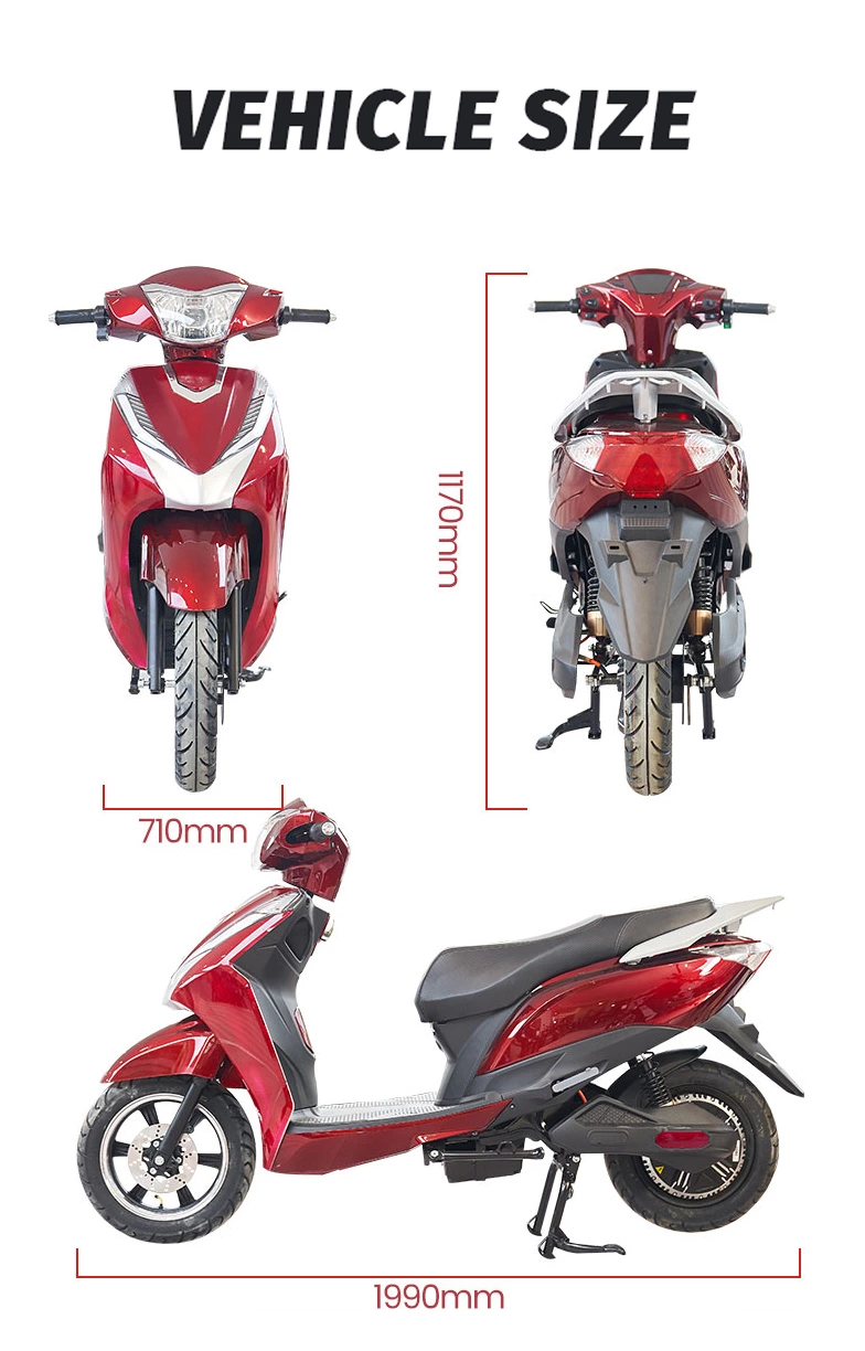 12inch Professional Electric Motorcycle 700/900W 45-55km/h Speed Adult Moped Disc Brake Electric Scooter From China Factory