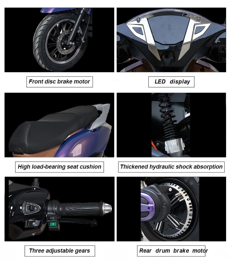 CS 12inch Powerful Adult Electric Moped 700W/900W 65km/h Max Speed Cool Model Fast Removable Battery Electric Motorcycle