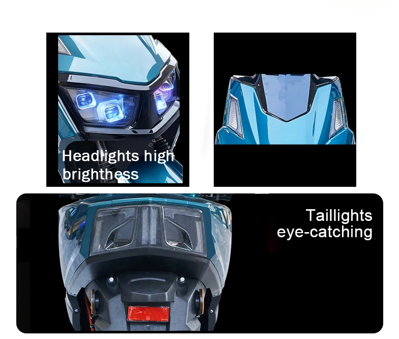 CKD 10 Inch Electric Motor Motorcycle 700W/900W 50km/h Max Speed 2 Seats Lithium Battery Electric Motorcycle Scooter for Adult