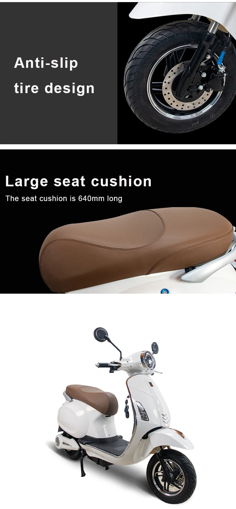 K030 10 inch 2 wheel electric motorcycle