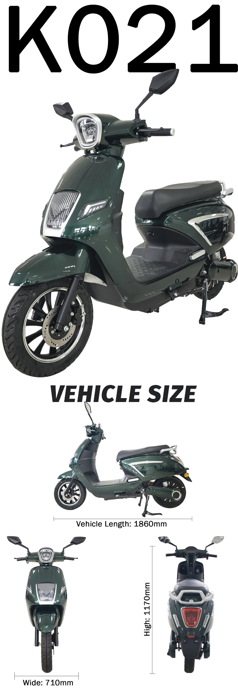 K021 2000W motor electric motorcycle 60/72V