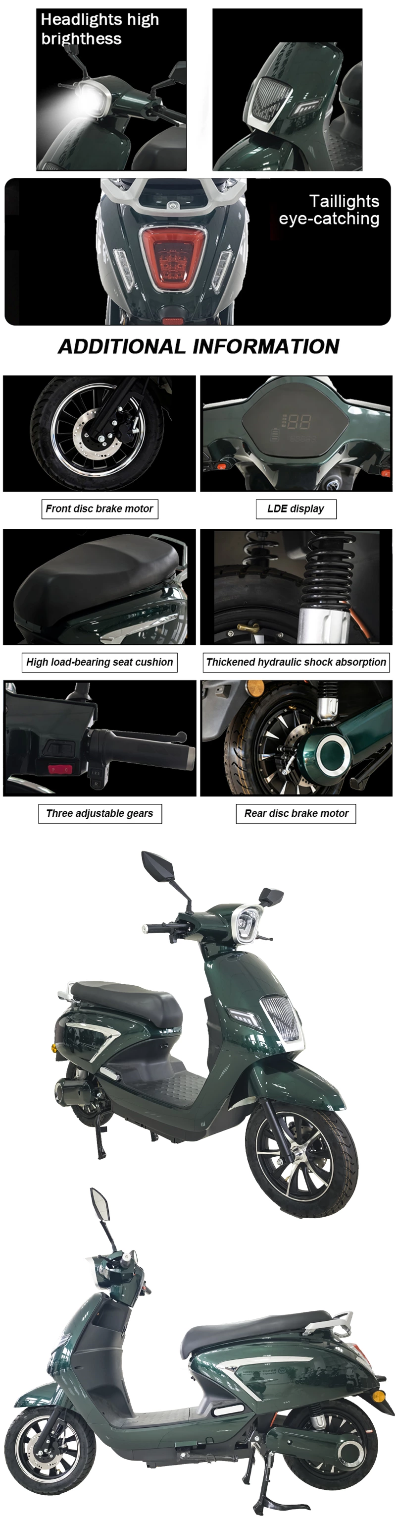 K021 2000W motor electric motorcycle 60/72V