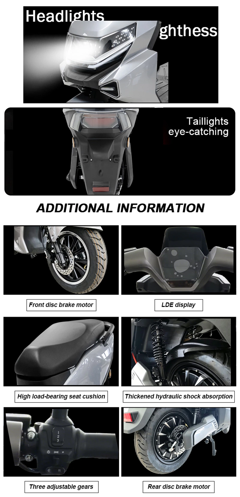K037 T08 60km/h electric motorcycle moped