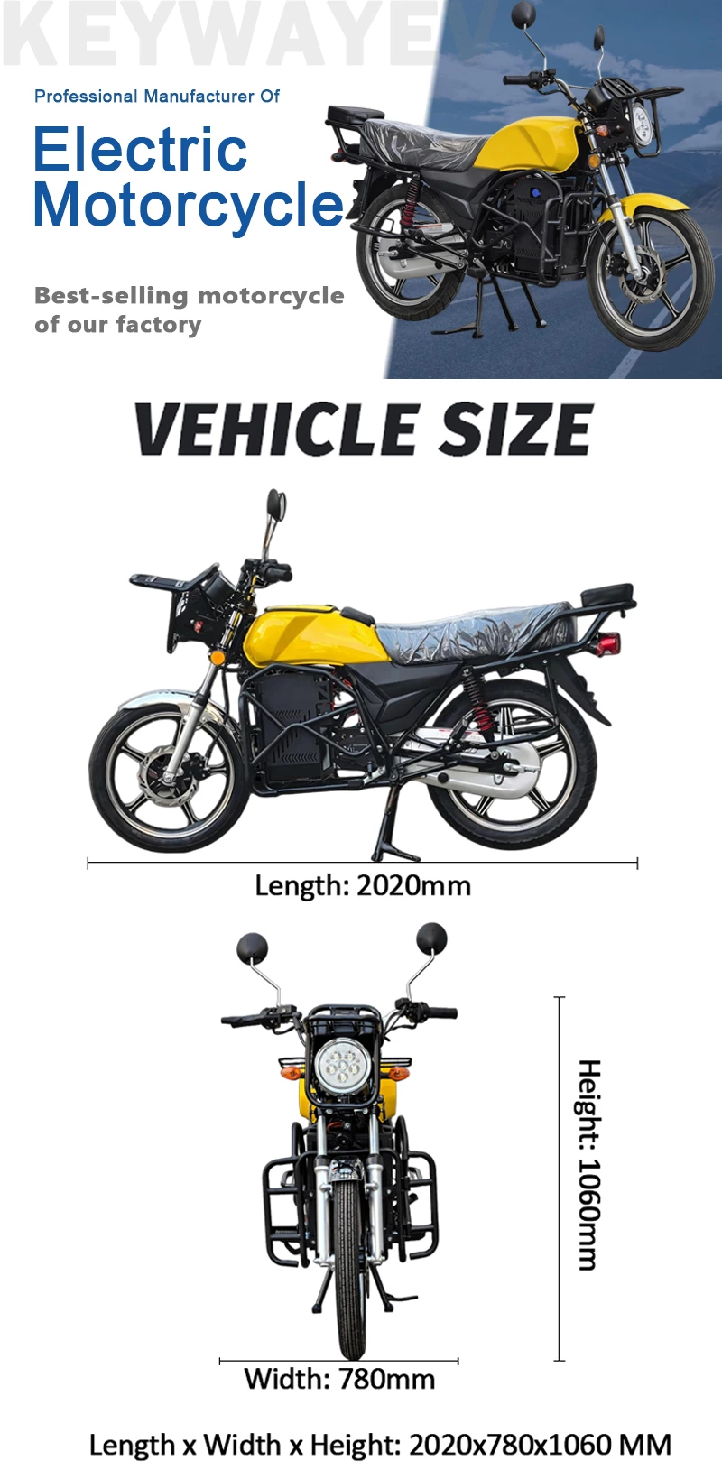 XP 4000W motor electric motorcycle 18-inch off-road electric two-wheeler