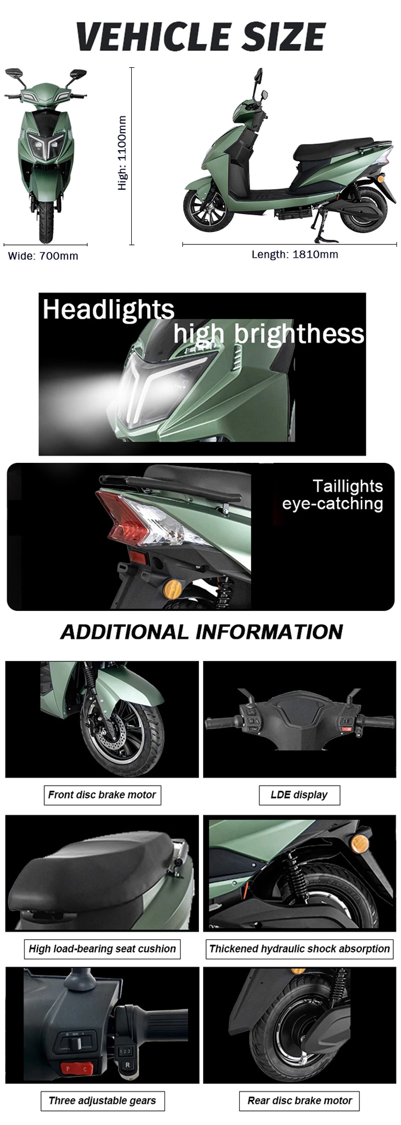 K086 Private Model Electric Motorcycle  1500W Motor